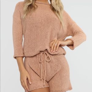 Mauve Sweater Romper